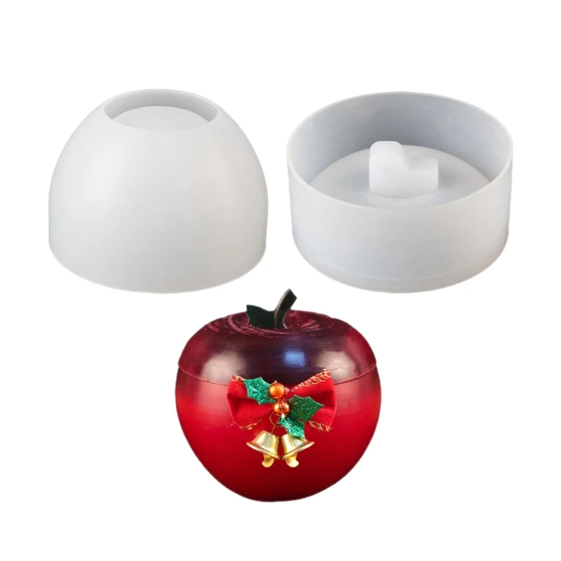 

Cup Silicone Mold 3D Christmas Fruit Storage Box Molds DIY Gypsum Jar Jewelry Box Molds 97QE