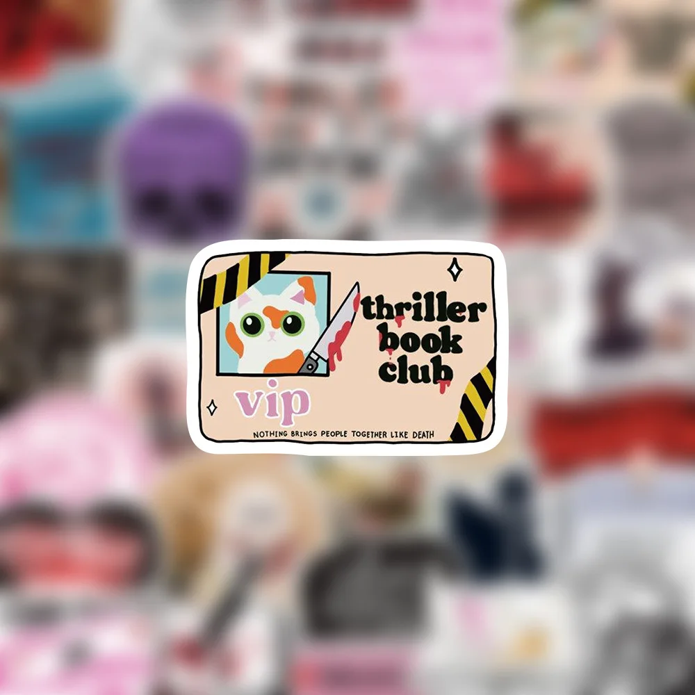 54 قطعة من ملصقات الرسوم المتحركة للقراءة، ملصقات جرافيتي مثيرة يمكنك صنعها بنفسك لتزيين الكمبيوتر اللوحي وكوب الماء وملصقات مقاومة للماء #6