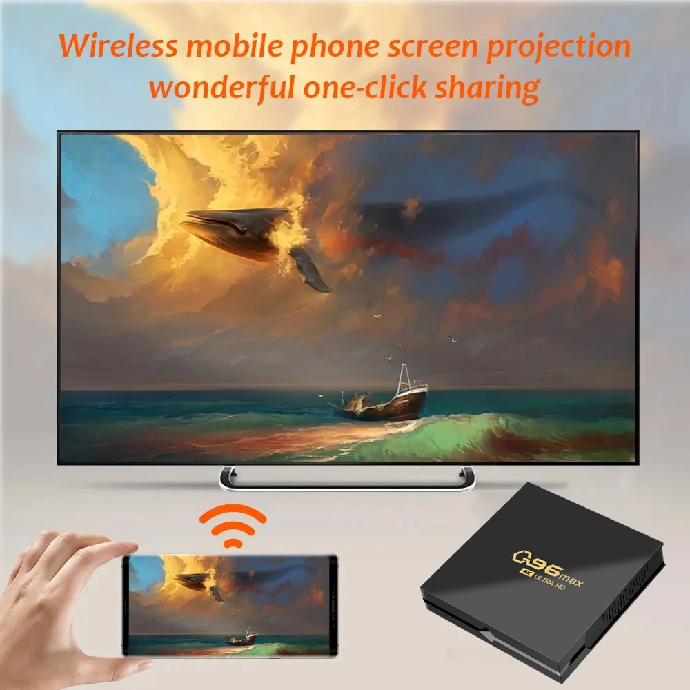 WIFI 4K Q96 MAX Smart TV Box WiFi Set-top Box Android 11 Media Player Android Quad Core Smart TV Box Media Player