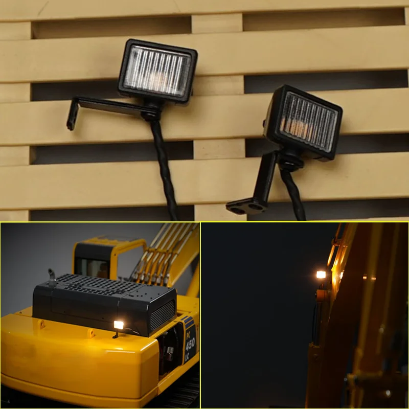 1/14 RC Truck 1 Pair plastic LED spotlight Upgrade Accessories for SCANIA 770S R620 for Volvo for ACTROS 3363 Car
