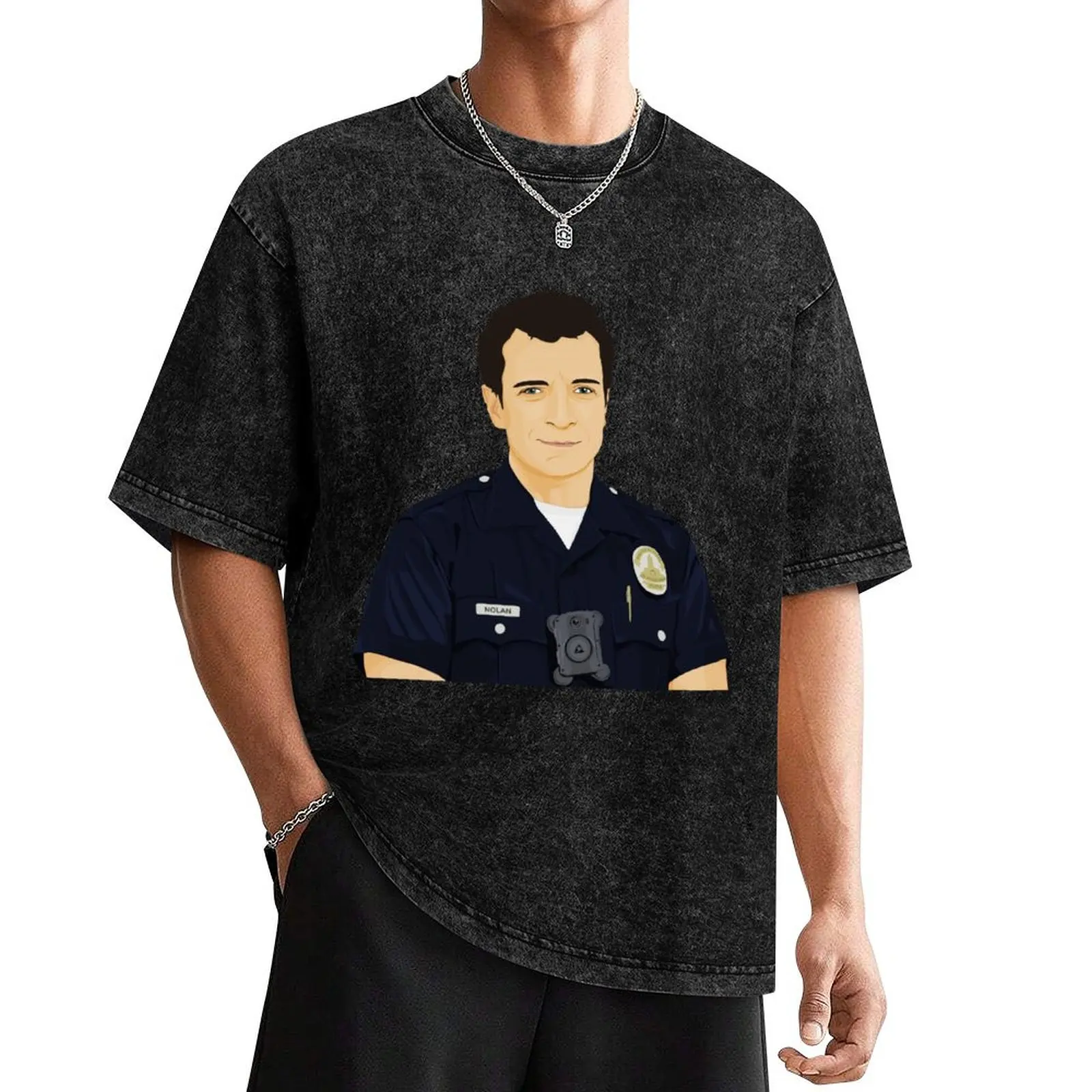 John Nolan - S4 (detailed)| The Rookie T-Shirt vintage anime shirt graphic t shirts hippie clothes plain compression shirt men