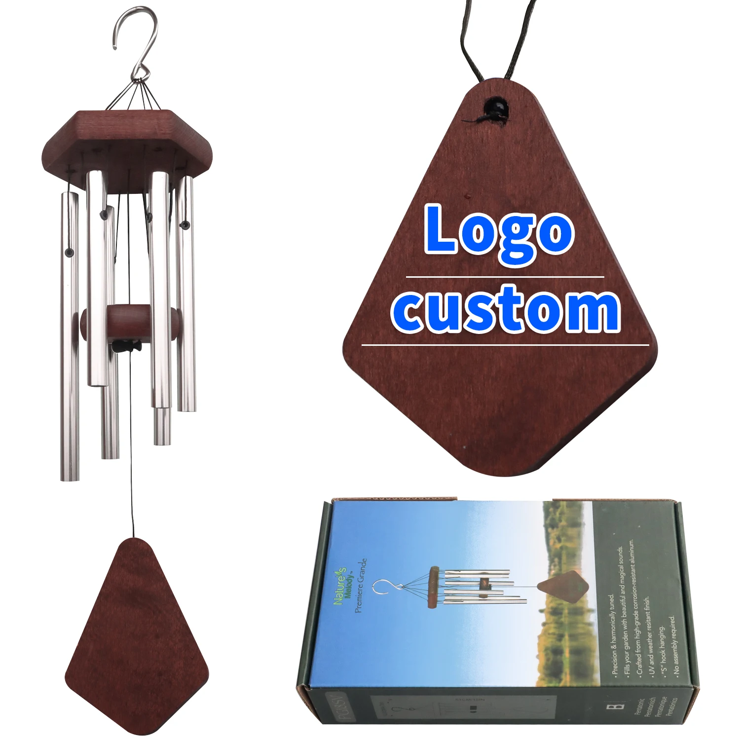 

Memorial Wind Chimes Outdoor Wind Chime Indoor Sympathy Large Metal Wind Chime With 6 Tuned Tubes for Souvenirs Gift