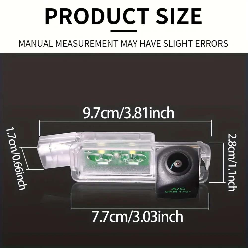 OEM Replacement License Plate Light for Passat, GTI, Golf, Phaeton, Lamando, Golf 7 & Skoda - Rear View Reverse Parking Camera