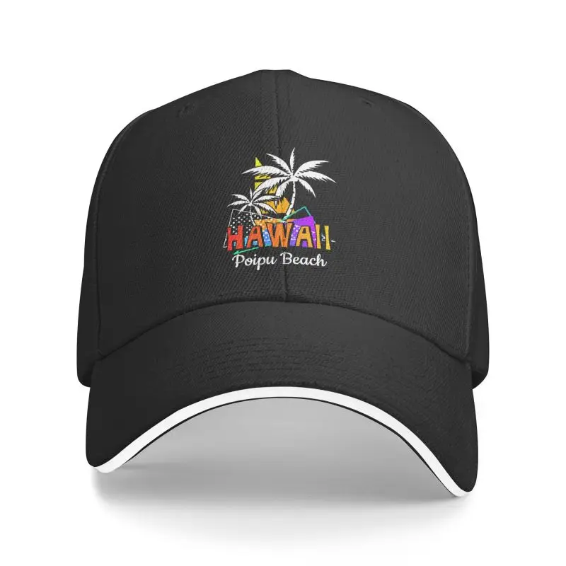 Custom Hawaii Beach Baseball Cap Sun Protection Women Men's Adjustable Summer Palm Trees Dad Hat Autumn