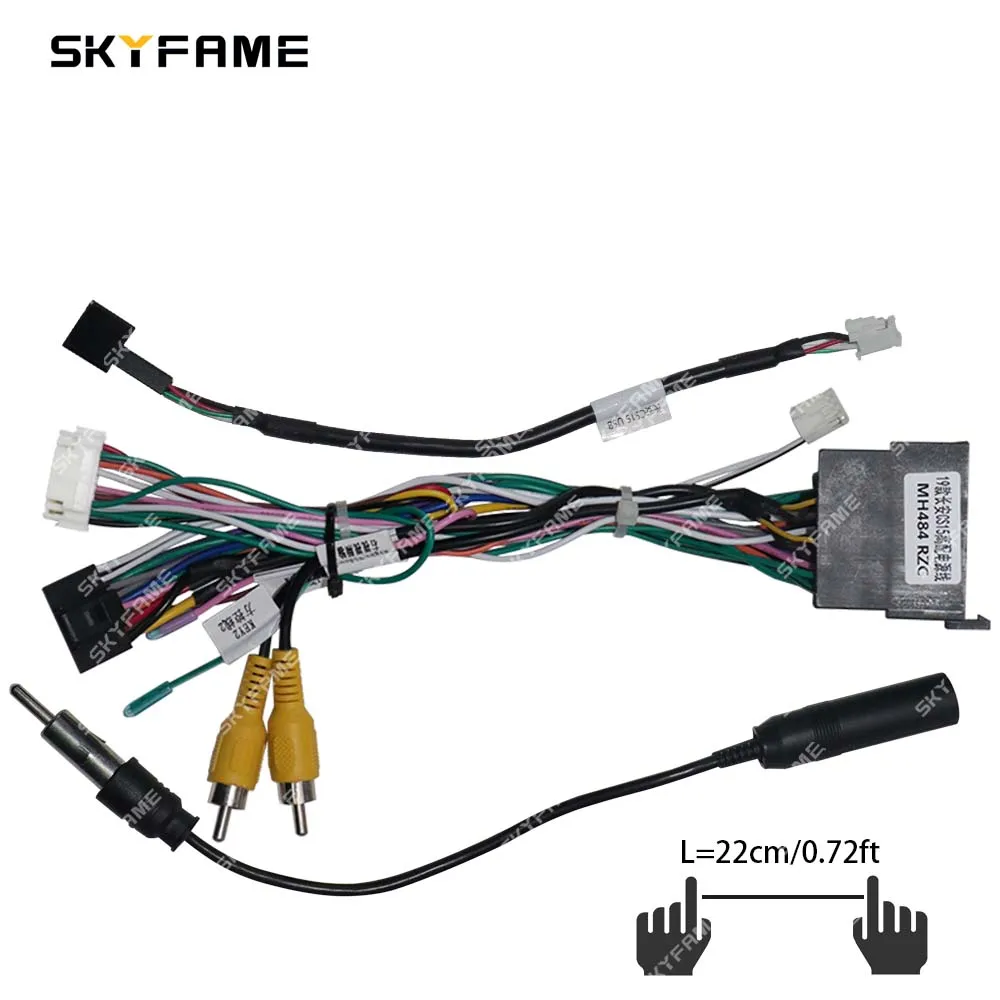 SKYFAME سيارة 16pin الأسلاك تسخير محول Canbus صندوق فك أندرويد راديو كابل الطاقة ل تشانا CS15