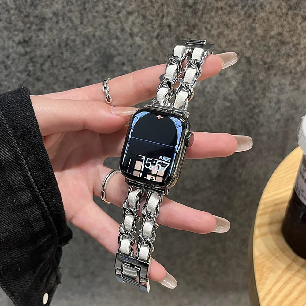 Correa de pulsera de eslabones metálicos para Huawei Watch Fit 4-Fit 3 Band pulsera de acero inoxidable para mujer Huawei Watch Fit 2 4Pro Correa
