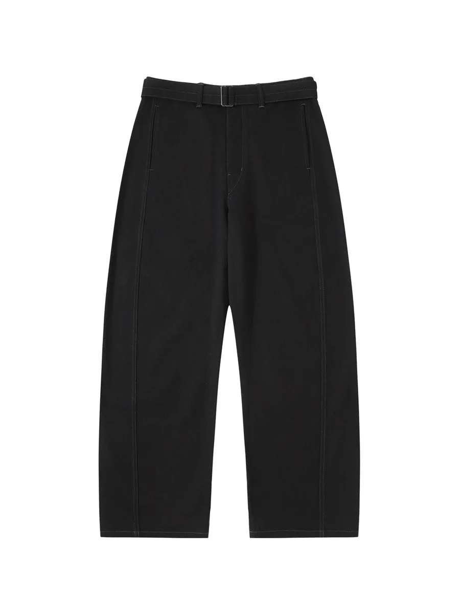LEM style 25SS cotton washed twisted seam lace-up scimitar slacks