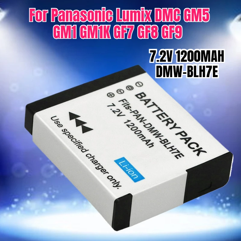 

Аккумулятор 7.2V 1200MAH DMW-BLH7E для Panasonic Lumix DMC GM5 GM1 GM1K GF7 GF8 GF9 GF10 LX10 LX15
