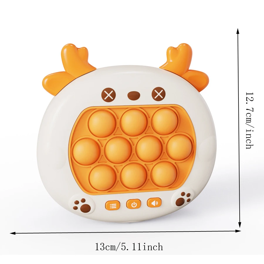 Children's Push-Button Puzzle Toy for Girls, Educational Whack-A-Mole Game Console, Quick-Push Machine for Concentration Training