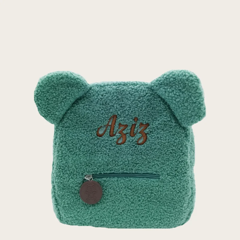 Women's Backpack Embroidered Toddler Bag Fashion Shoulder Bag Mini Bag Parent-child Bag Cute Bear Ear Crossbody Bag Festival