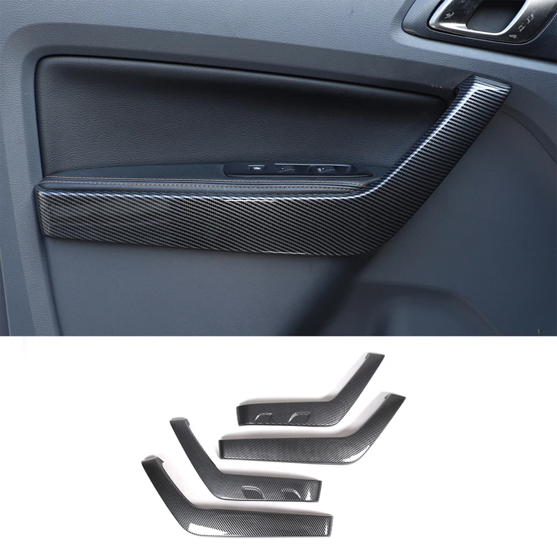 

ABS Carbon Fiber Car Inner Door Handle Decorative Cover For Ford Ranger 2015-2021 Car Accessories