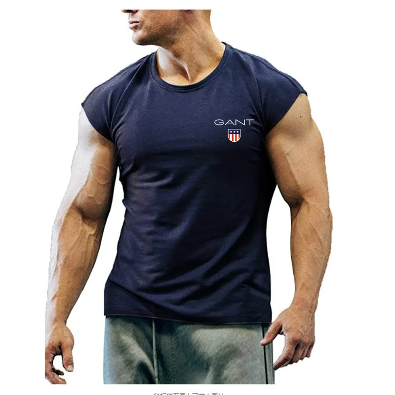 Sports and Fitness Men\'s Short Sleeve Oversize T-shirt Men Bodybuilding Sport Training Exercise T-shirt Man Gym Crossfit Tees