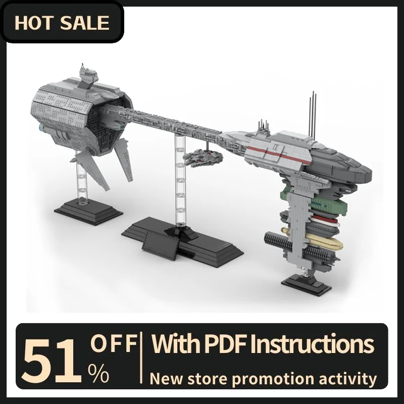 

New 5402Pcs Famous Star Battle Movie Moc Ef76 Nebulon B Frigate Model Building Blocks Diy Creative Ideas Kids Toys Birthday Gift