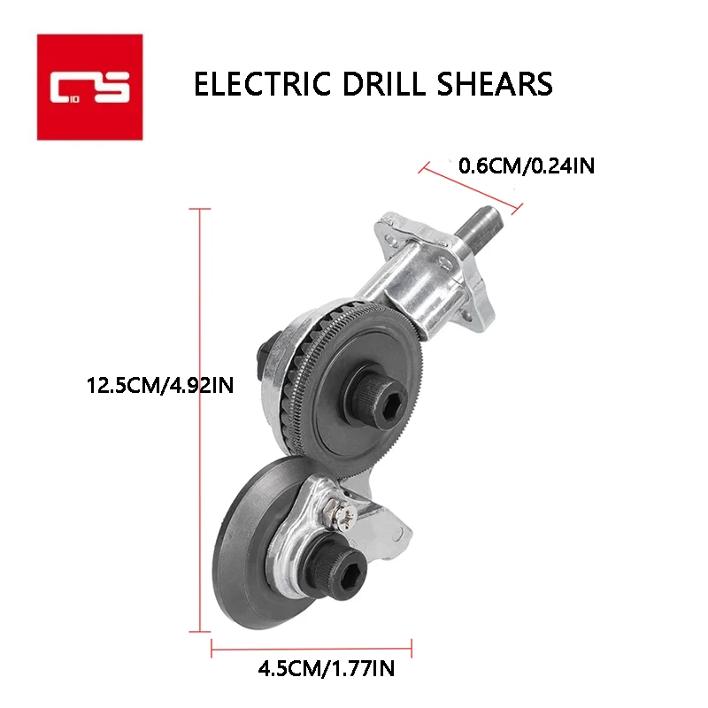 Electric Drill Plate Cutter Metal Sheet Cutter Sharp Precise Cutting Plate Punch Shears Electric Drill Shears Metal Cutting