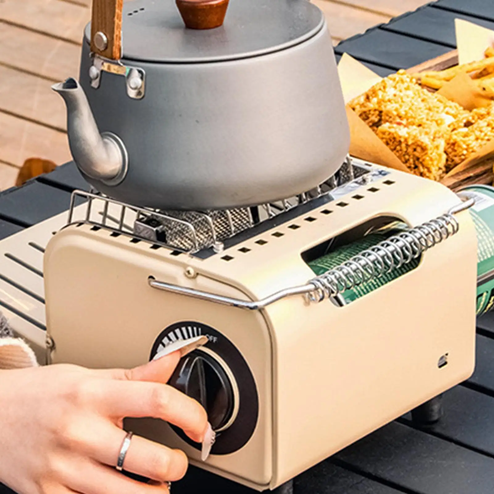 

Camping Stove 1200W Tent Gas Stove with Storage Bag Adjustable Cooking Heater for Camping Backpacking Outdoor Hiking Winter