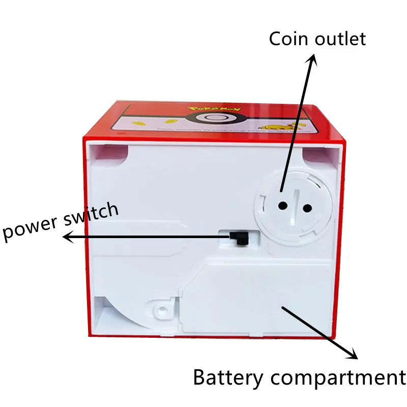 ポケモンアクションフィギュア貯金箱アニメ漫画ピカチュウ盗むコイン貯金箱マネーセーフ誕生日子供の日のギフト