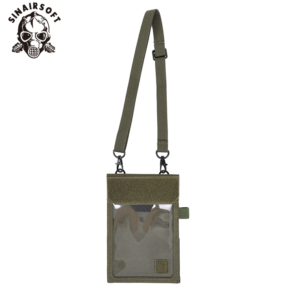 Porte-badge tactique avec cordon réglable et pochette multi-poches en nylon pour cartes de crédit, passeport, clés, téléphone SINAIRSOFT