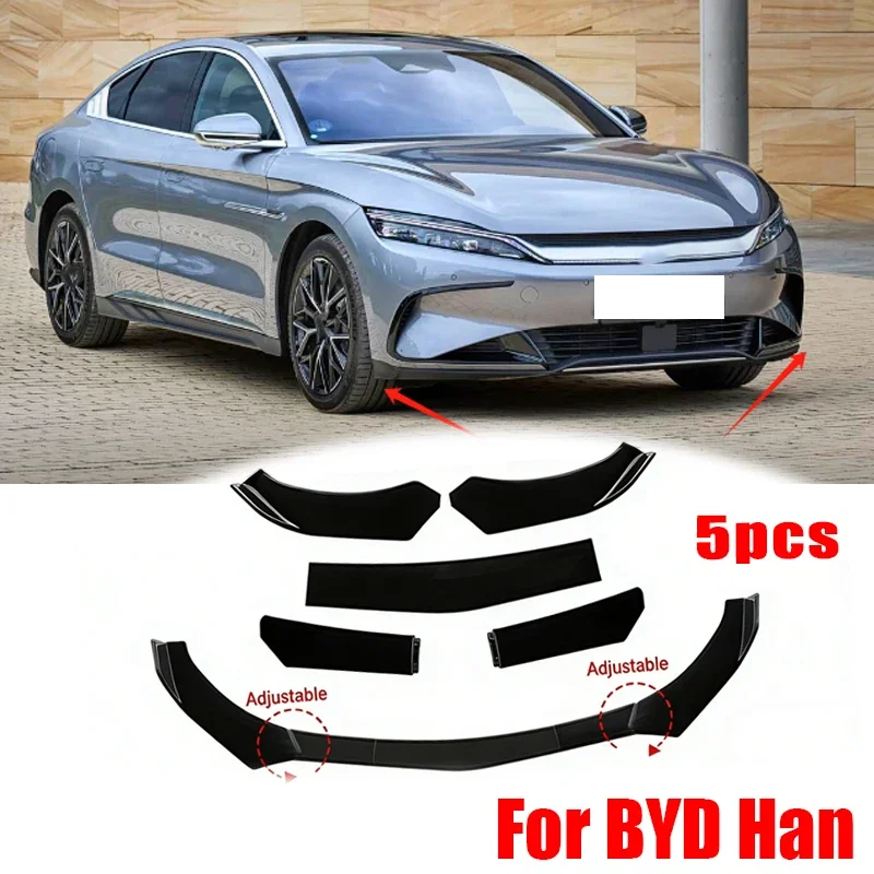 

5Pcs ABS Material Universal Car Front Bumper Separator Bumper Lip Body Kit Duck Lip Separator For BYD Han Car Accessories