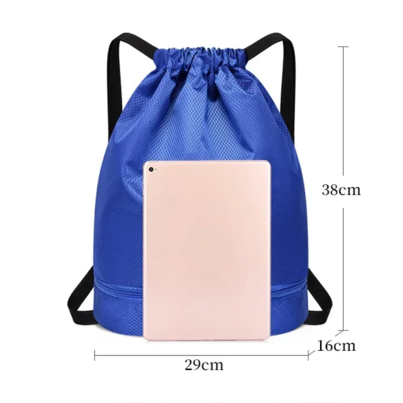 Sac à dos Oxford étanche pour hommes et femmes, sacs à cordes de proximité, salle de sport, fitness, natation, séparation sèche et humide, sacs de rangement, organisateur