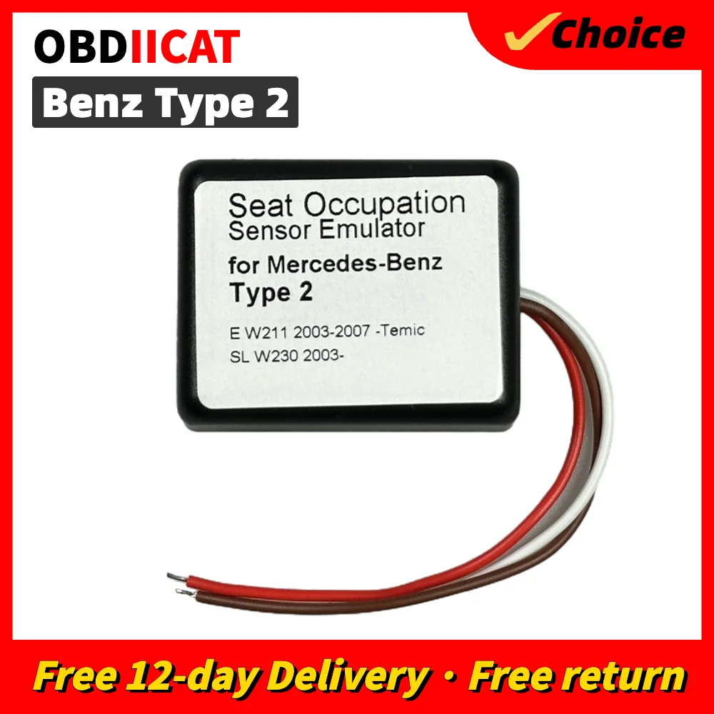 For Mer-cedes-Benz Type2 IMMO Tool Se-at Occupation Sensor SRS Emulator for EW211 SL W230 SLK W171 Type 2 Emulator