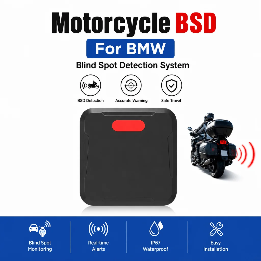 Motorcycle BSD Blind Spot Detector IP67 Waterproof Rear Collision Warning, Suitable for BMW F850GS, S1000XR, R1300GS, R1250GS