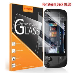 2 Pack Screen Protector for Steam Deck OLED 7.4 Inch Anti-Scratch HD Clear Tempered Glass Flim for Steam Deck OLED Accessories