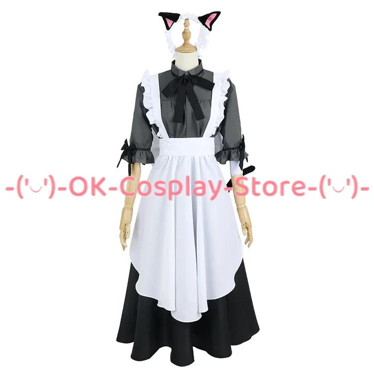 Ryushen disfraces de Cosplay para mujer, vestido de sirvienta elegante con orejas, ropa de Vtuber de cola, uniformes de Carnaval de Halloween hechos a medida