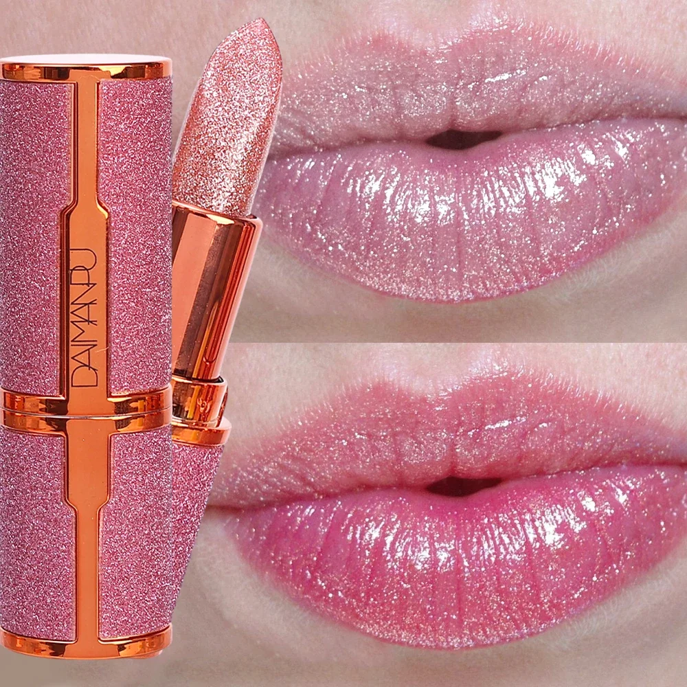 Rouge à Lèvres Pailmétrage et Brcorporelle, Résistant à l'Eau, Durable, Hydratant, Rouge, Rose, Maquillage Sexy, 1 Pièce