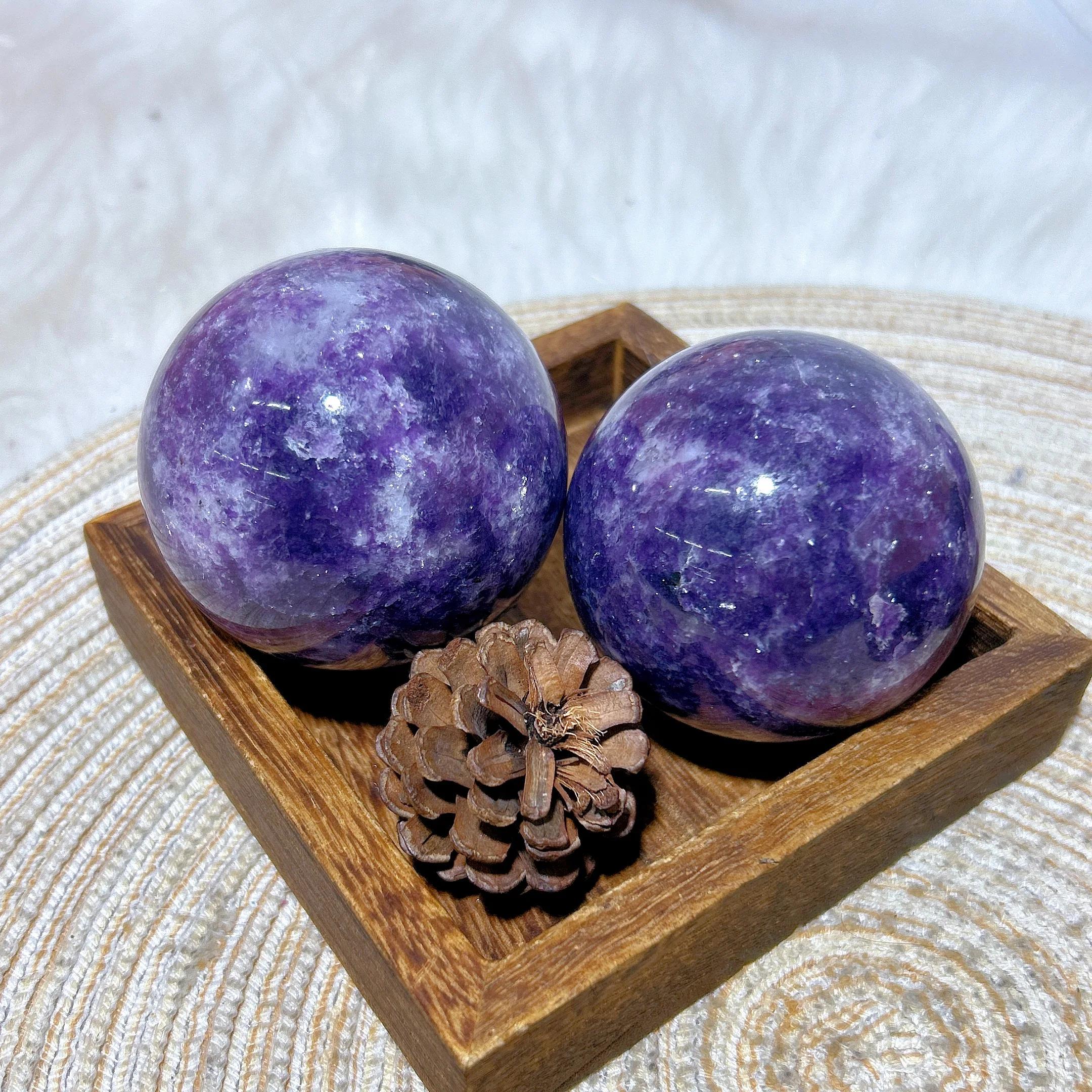 Picture 3: High Quality Natural Crystal Flashy Lepidolite Sphere Polished Ball Gemstones Healing Energy Home Decorations Room Decor Gift