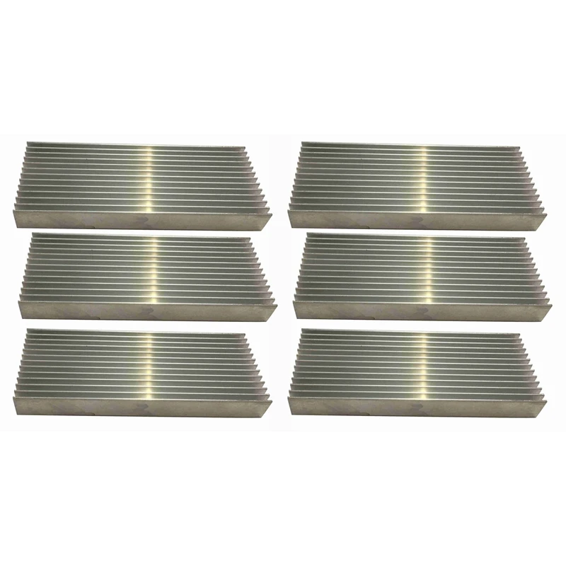 Hot 6 Pcs Aluminium Power Amplifier Heatsink Heat Sink 100X40x11mm