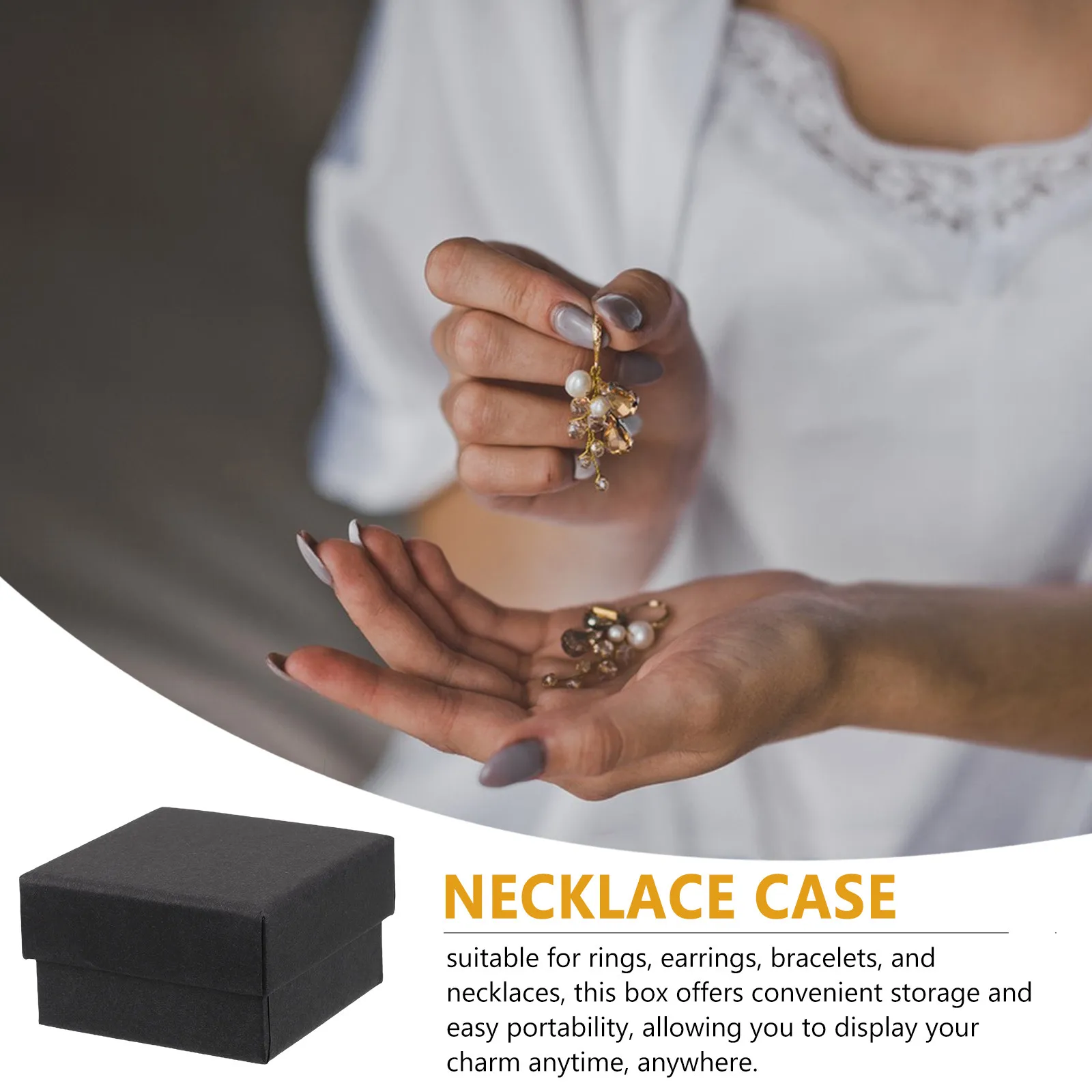 

10 шт. Премиальные бумажные коробки для ювелирных изделий, маленькие футляры для колец, ожерелий, браслетов, серег, подарочная упаковка оптом