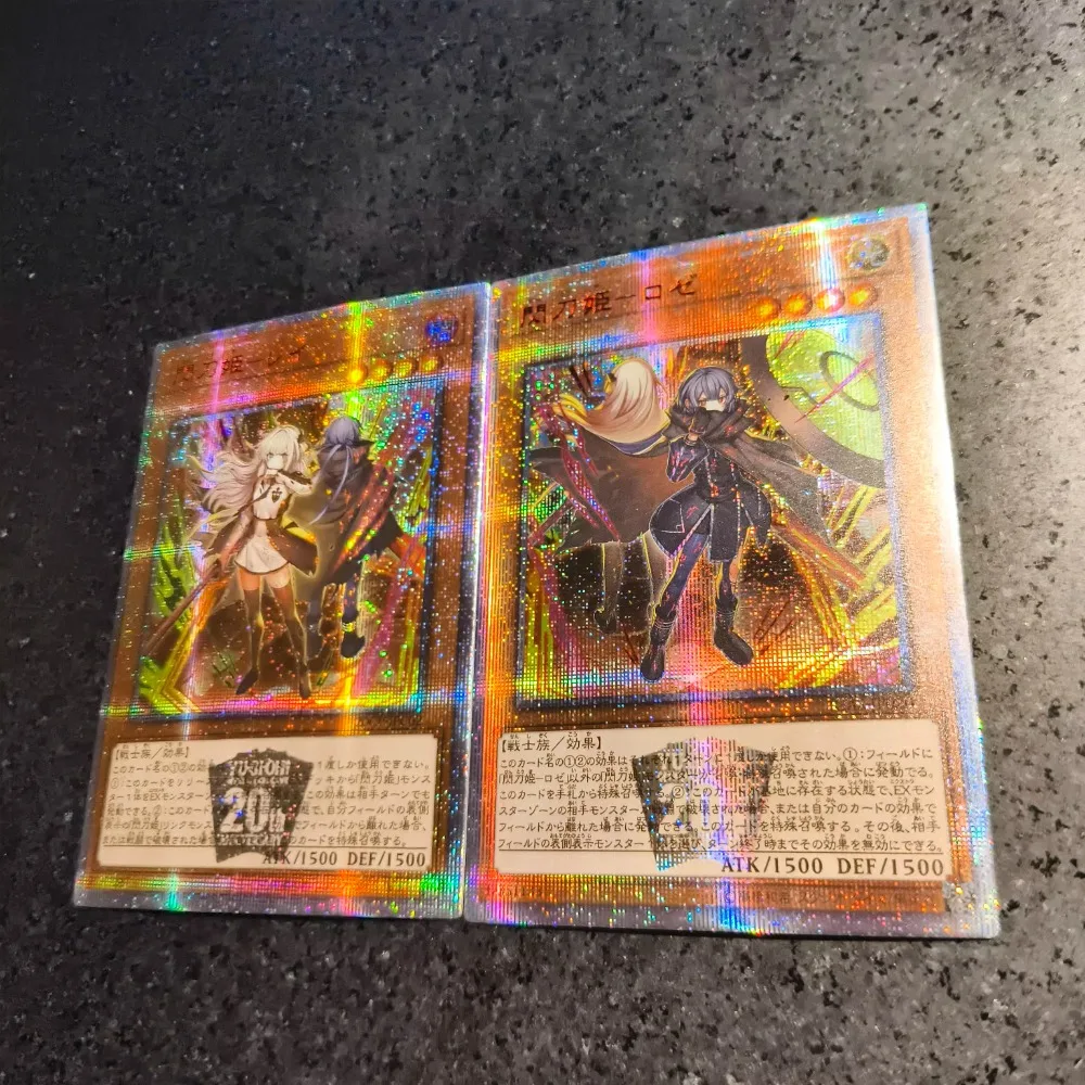 Yu-Gi-Oh! Sky Striker Ace-Raye Roze 2 pièces ensemble de cartes originales faites maison Anime jeu périphérique carte de Collection cadeau de vacances