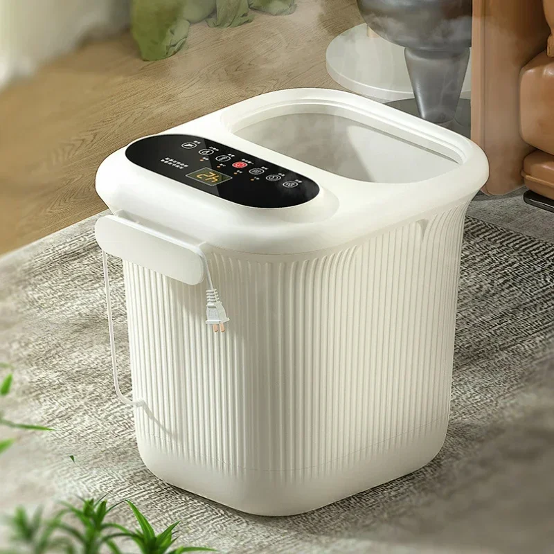 110V/220V Foot Massager Machine High-deep Calf Heat Constant Temperature Fumigation Foot Bath Bucket Automatic Electric Foot Spa