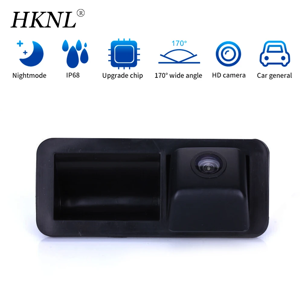 

HKNL Car Reverse Backup Camera Trunk Handle For Ford Mondeo Fiesta S-Max Focus 2C 3C Range Rover freelander2 2010-2013 CCD Black