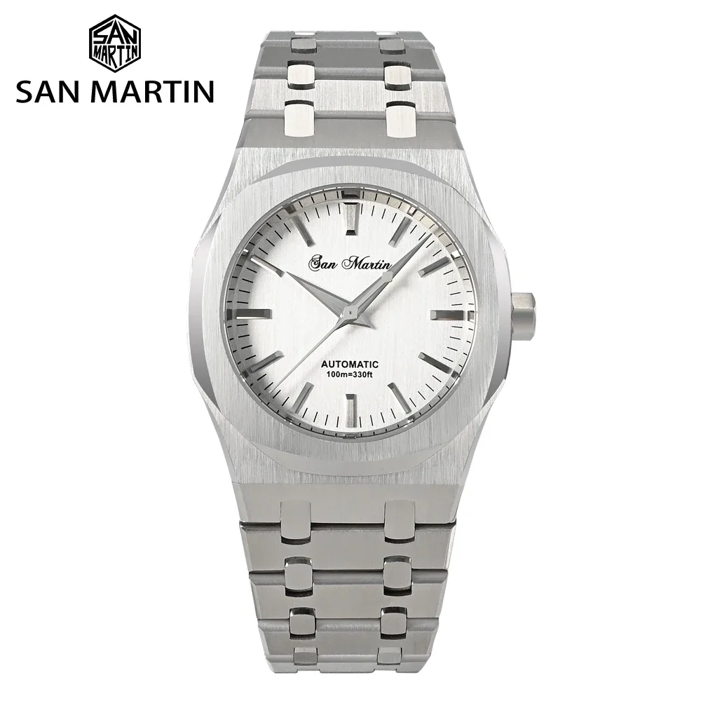 San Martin Luxury Men Watch 38.5mm Miyota 9015 Vintage Classic Business Dress Automatic Mechanical Watches Sapphire 10Bar reloj