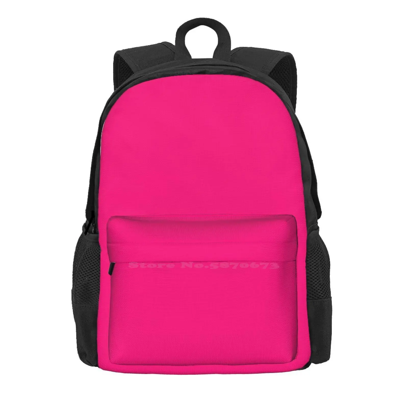 Plain Solid Bright Pink-100 Bright Pink Shades On Ozcushions On All Products School Bags For Teenage Girls Laptop Travel Bags