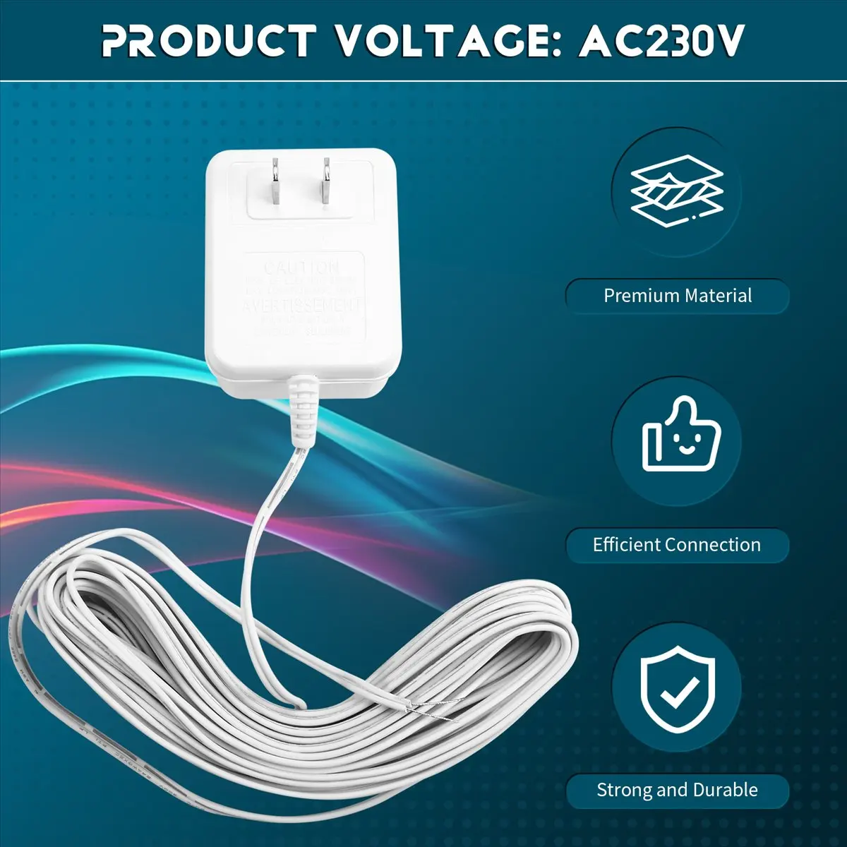 Essential 24V Doorbell Transformer Adapter for Video Doorbells, Enhanced Performance & Easy Installation US PLUG