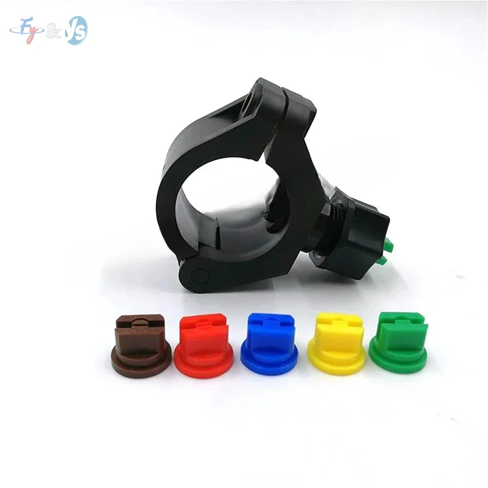 Agricultural Clip-On Fan Spray Nozzle – Plastic Quick Release Eyelet Clip Nozzle with Pipe Clamp for Irrigation System
