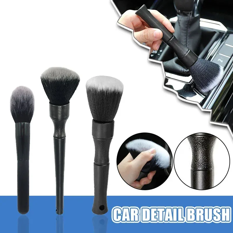 Automotive Detail Brush Fiber Super Soft Cleaning Brush Automotive Interior Detail Kit Electrostatic Dust Removal Tool Washing