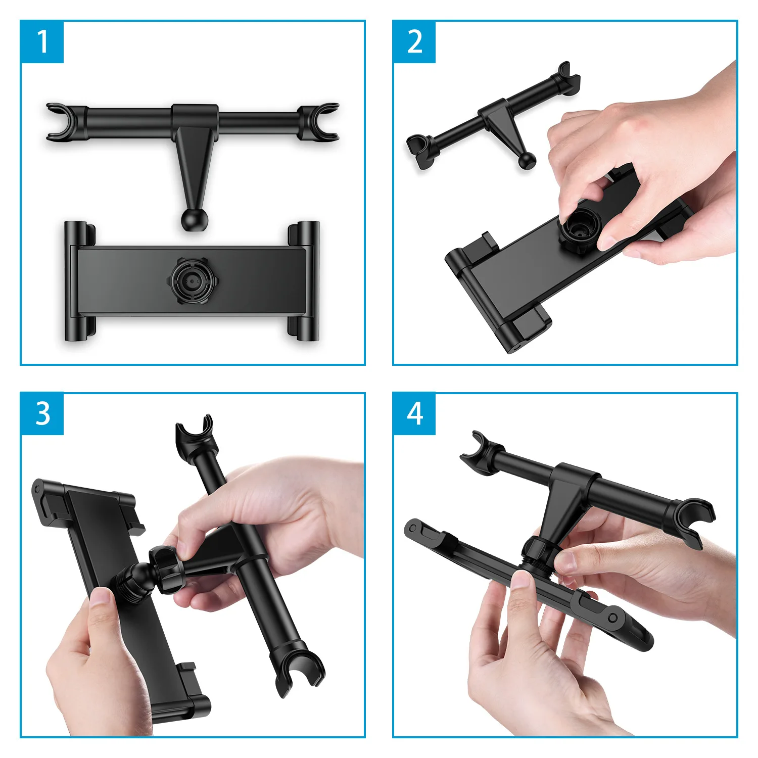 Tablet Car Holder For 4.7-13 in Tablet & Phone Holder Back Seat Headrest Mounting Holder Car Accessories For iPad Pro 12.9''