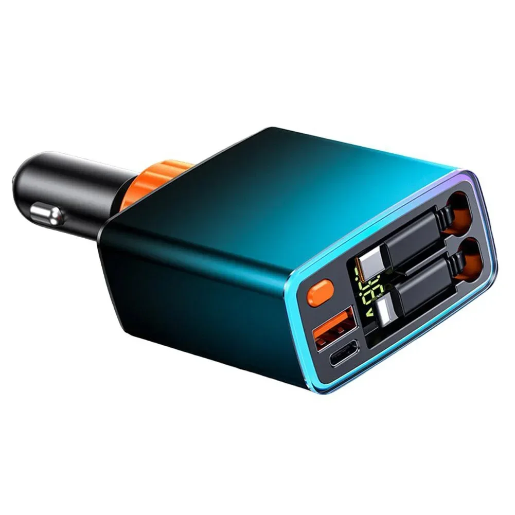 Fast Car Charger 4 In 1 Charger Car Accessories ABS Material Aluminum Alloy Anti-corrosion Easy Installation For Most Cars