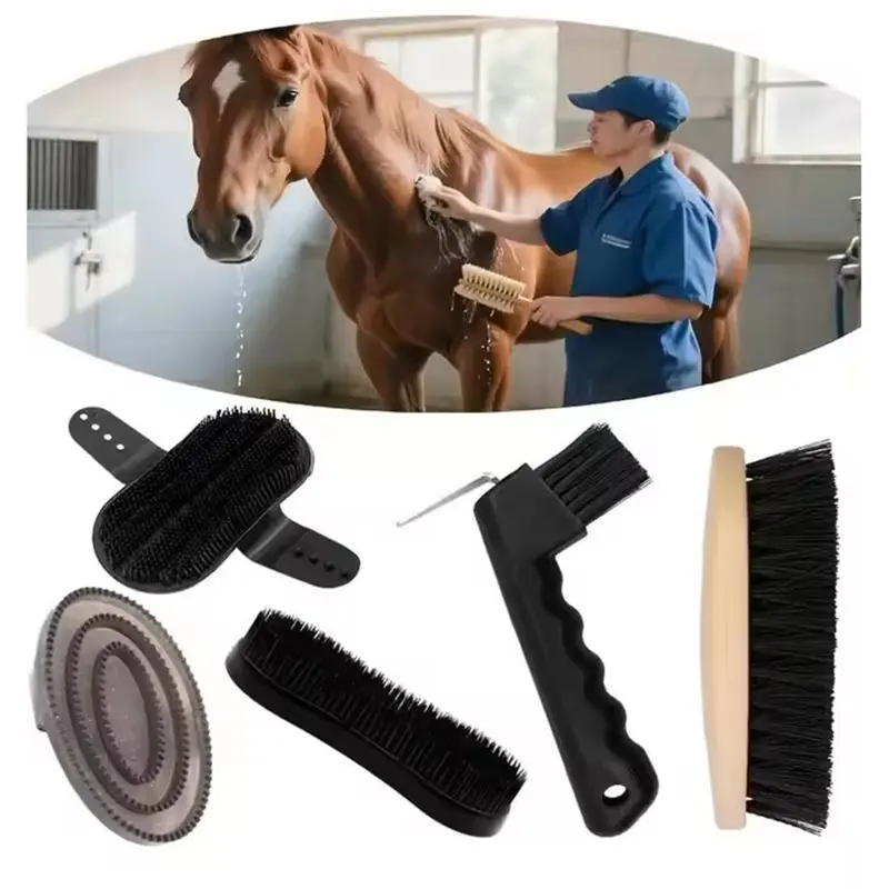 【SPECIAL】5-Piece Horse Grooming Kit Complete Care Set With Comb Body Brush Hoof Pick & More For Horses Ponies view 4
