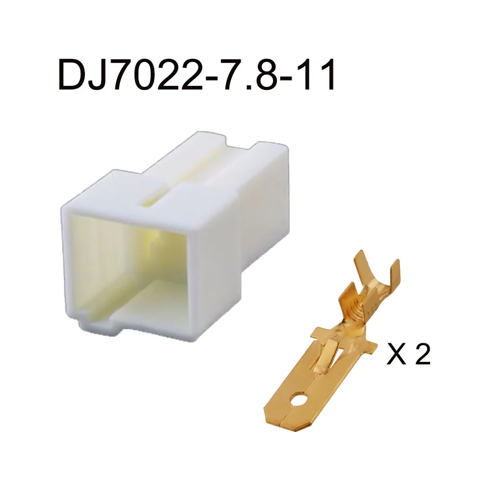 200piece DJ7022-7.8-11 DJ7022-7.8-21 automotiveWaterproofconnector2pinfamale male cable Plug socket  Includes terminal seal