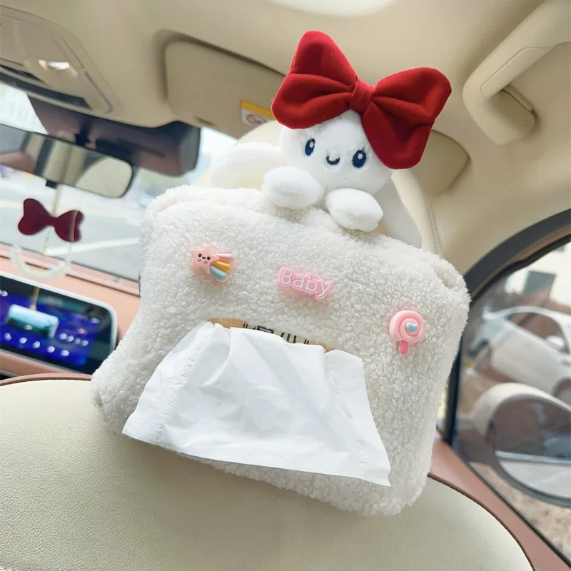

Tissue Box Hanging Cute Doll Creative Car Paper Box Car Armrest Box Hanging Bag Interior Decoration Woman