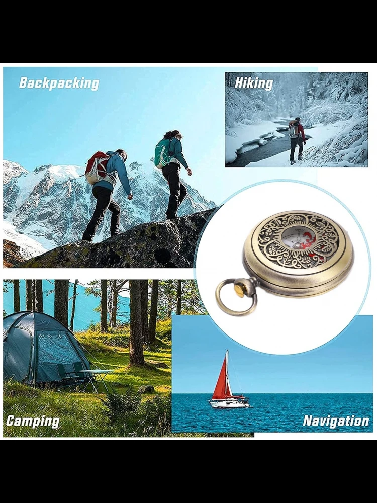 Boussole de survie, randonnée, Durable, antichoc, étanche, outils de Camping en laiton pour la Navigation en plein air