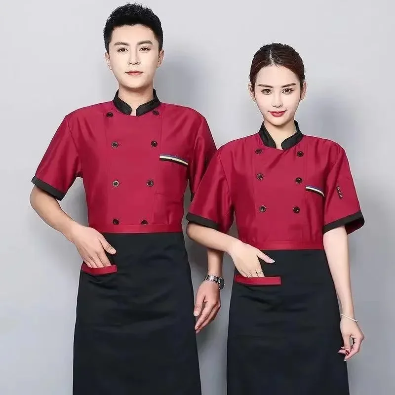 Chef-Kok Overalls Heren Chef-Uniformen Met Lange Mouwen Achterkamer Kleding Catering Restaurant Hotel Overalls Kantine Werk Met Lange Mouwen