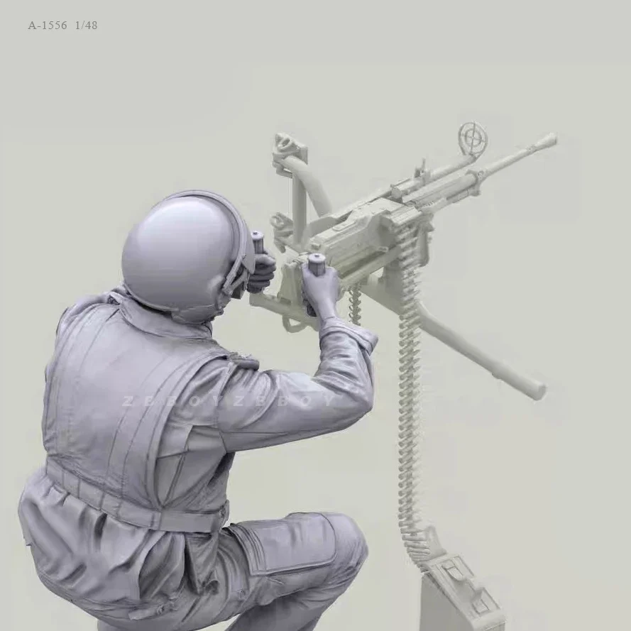 1/48 Resin Soldier model kits figure colorless and self-assembled A-1556 (Single person, no gun)