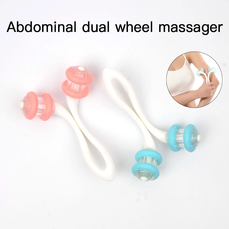 Abdominal Double-wheel Massager Waist Hip Arm Clamp Meat Body Sculpting Firming Roller