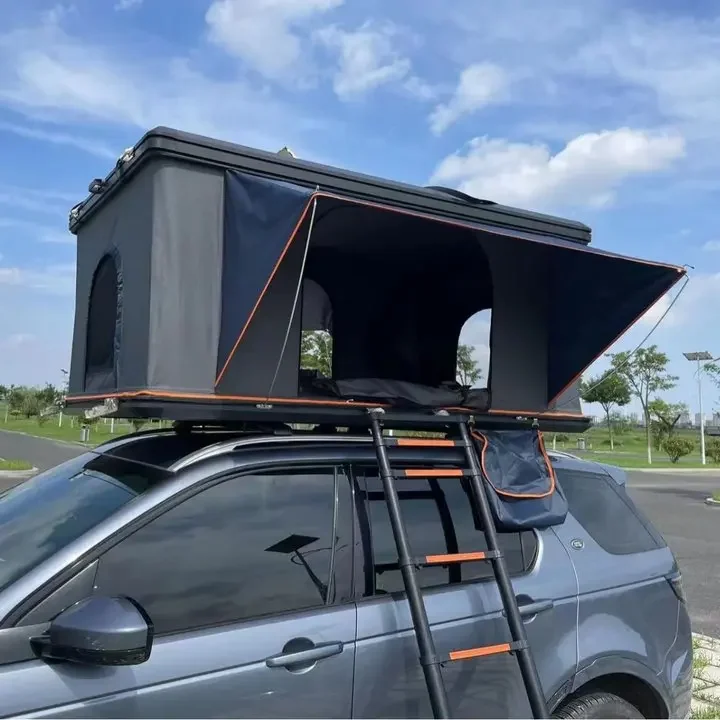 Drunkenxp 1-2 person Aluminum car rooftop tent camping Hard shell car rooftop tent