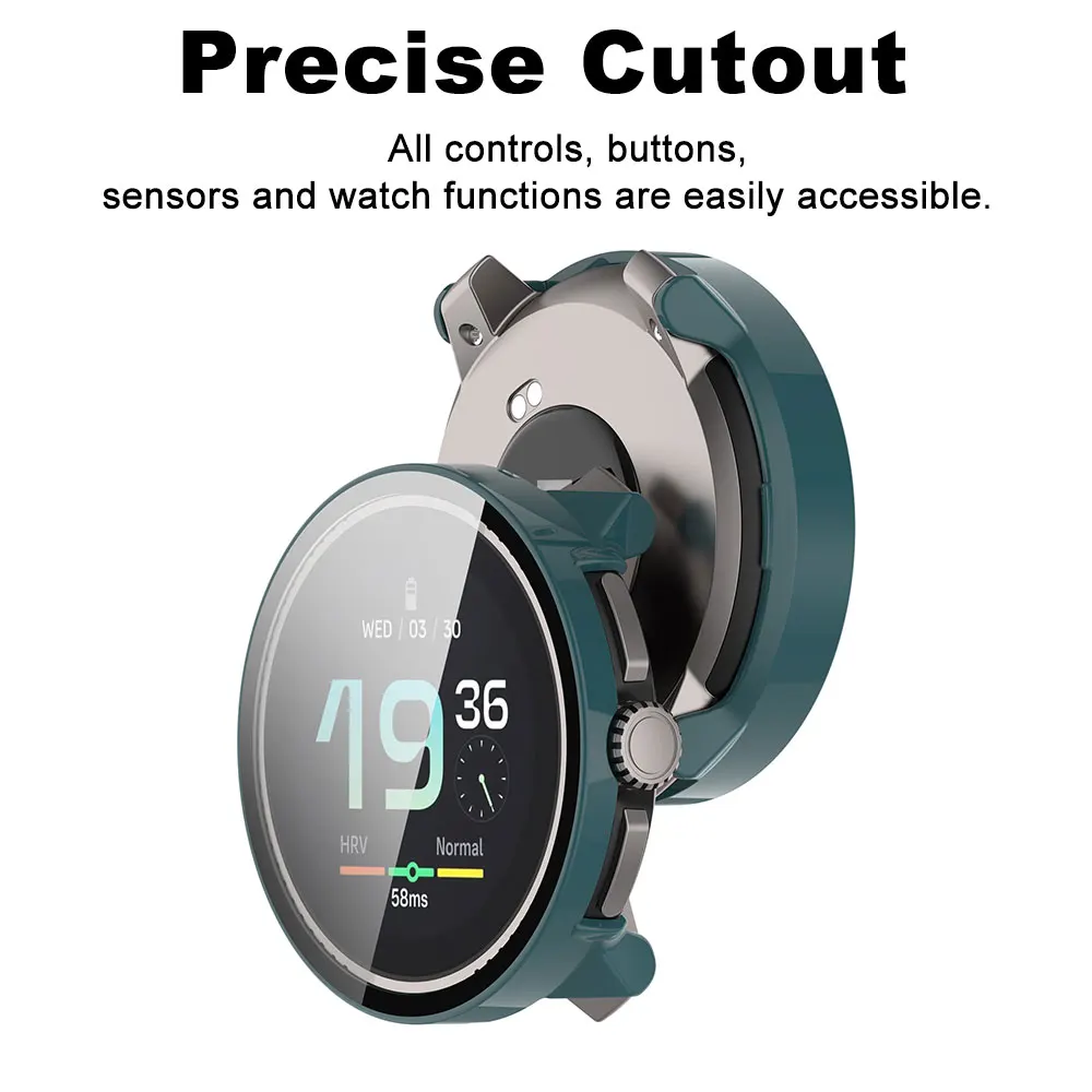 For Suunto Race S Case Tempered Glass Film Screen Protector Cover Protective Shell Replacement Cases For Suunto Race